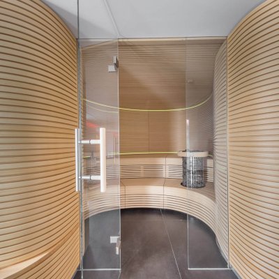 Geschwungene Sauna